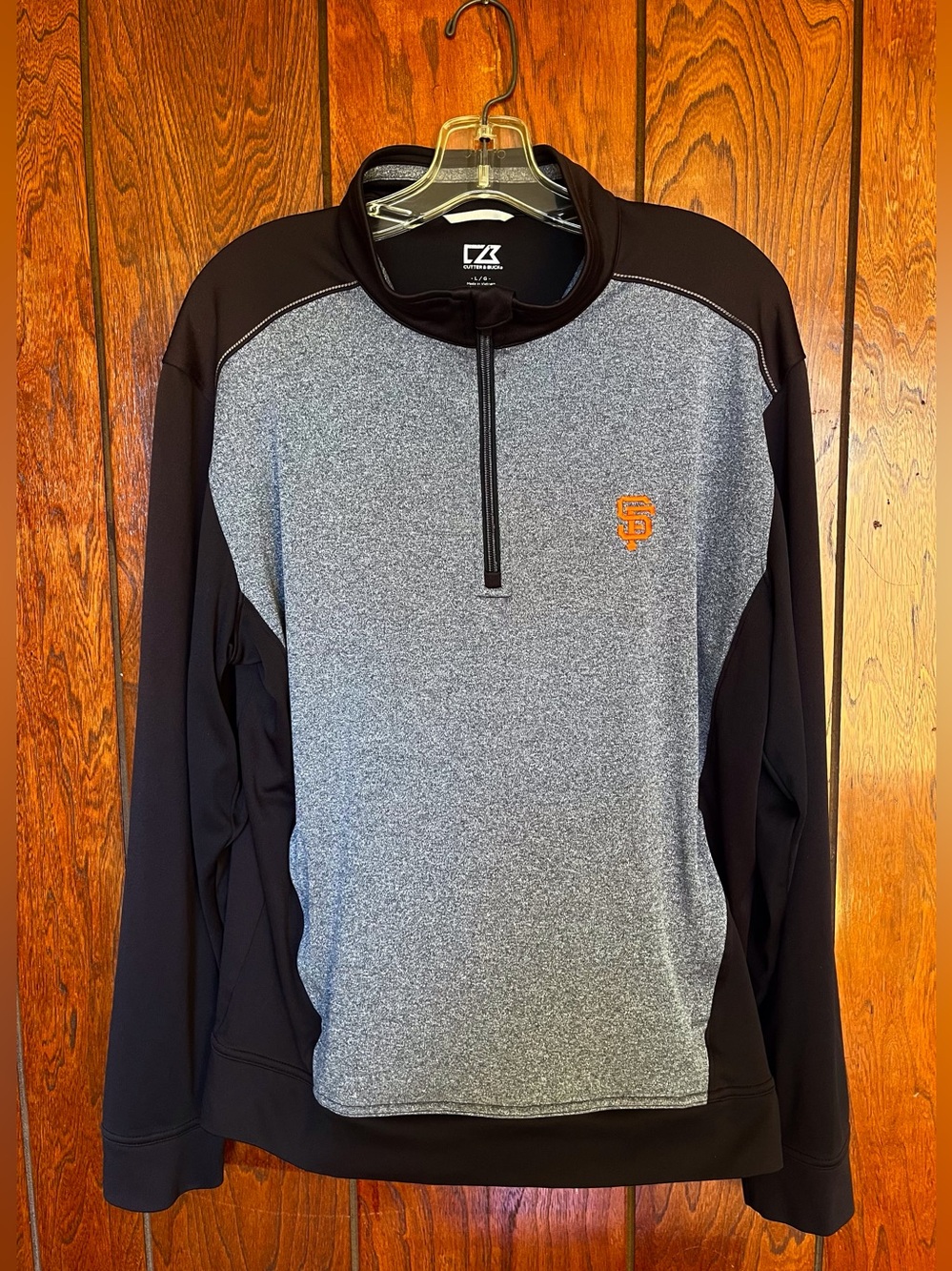 San Francisco Giants Cutter & Buck Mens (Large) Quarter Zip Pullover !!!BONUS!!!
